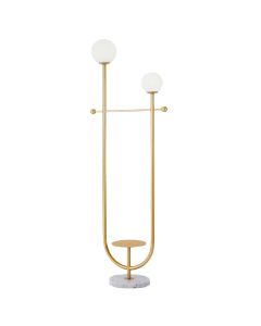 Floor light, 1xE27, 30x58x180 cm, gold and white