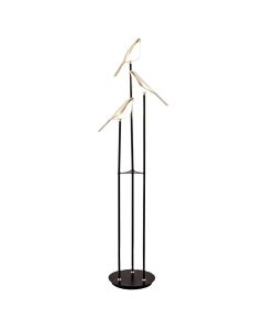 Ndriçues dyshemeje me zogj, LED 30W, 4000K, 30x152 cm, i zi dhe gold