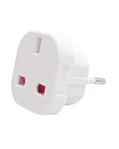 Adaptor për standartin britanik, Spine shuko, 230V, e bardhë