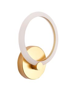 Wall led light ring shape, 4000 K, gold
