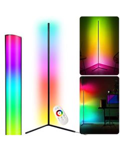 Ndriçues dyshemeje led, RGB me pult, hekur/alumin, i zi