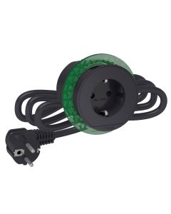 Desk Unit XS - DE SO - Anthracite, one socket outlet with protective contact