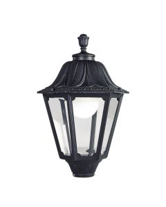 Classic Lanterns for poles, Tobia, E27, 50W, H52 cm, resine, black