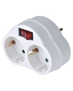 Adaptor me 2 priza shuko dhe celes, 16 A, 250 V