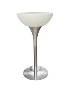 Table with led light, glass shape, Polyethylene, RGB color change, 16 colors available with remote, L60xW60XH106 cm