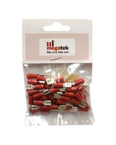 Terminal i izoluar, femer,  0.25-1.5mm², 50pc/pako