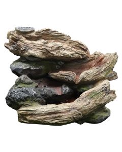 Polyresin fountain "Stone" W/three LED with water pump 10m cable. Product size:54x31x41cm
