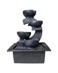 Indoor fountain "Vase" W/one LED with 1.5m cable. Product size:21.5x18.5x29cm