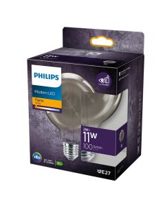 Llambe led klasike, Philips, 11 W, E27, G93, e hirte.