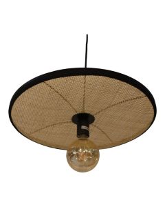 Ndricues I varur, E27, D40 cm, H9 cm, material natyral/celik, bezhe/izi.