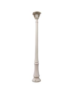 Outdoor floor lamp, Fumagalli, white, E27, H1950cm