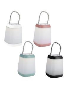 table lamp portable, LED, 3color, 10x10x13cm, plastic
