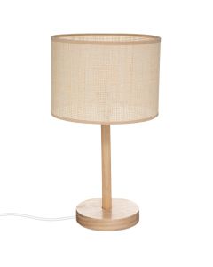 Table lamp, E27, H.42cm, natural wood
