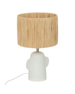 Table lamp, E27, H.38cm, white ceramic