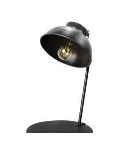 Table lamp, side handle, D.21, H.47cm, black, 3xAA