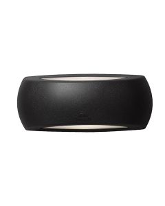 Outdoor wall light, Fumagalli, E27, 30x8.5x13cm, resin, black