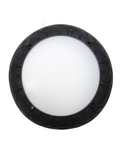 Outdoor wall light, Fumagalli, E27, D.33.5cm, resin, black