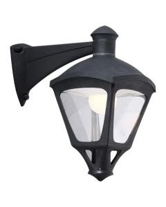 Outdoor wall light, Fumagalli, E27, H.59cm, D.33cm, resin, black