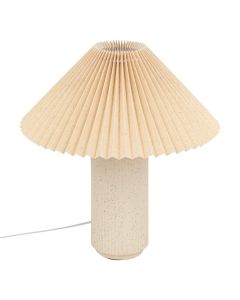 Table light, E27, H.38cm, porcelain/textile, beige
