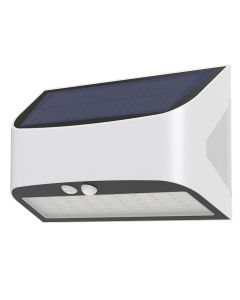 Solar panel wall light, 6W, 600lm, 6500K, IP54, 5.7x20x25cm