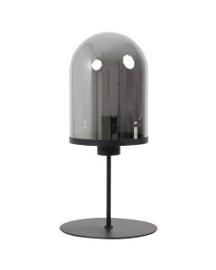 Table lamp, E27, glass, dark grey, H.50cm, D.22cm