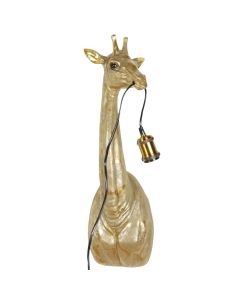 Ndriuces muri, forme gjirafe, E27, polirezine, gold, H.61cm