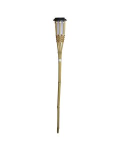 Solar panel light, LED, bamboo, warm white, 9.2x100cm, 1xAAA, 1.2V, 300mAh,