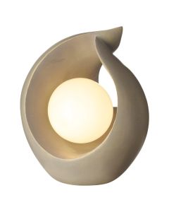 Solar panel table light, grey, 17x13x19cm
