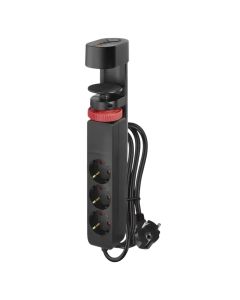 Zgjatues elektrik, 3 module + USB + USB-C, 1.5m, 3