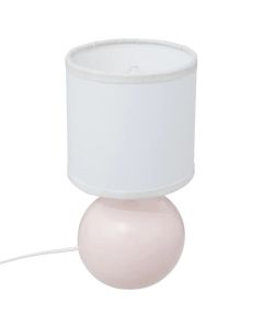 Table lamp, E14, H36cm x D13cm, ceramic/textile, pink