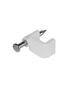 Kapëse kablli drejtkëndore, F5.6x7 mm, (të bardha), 100 copë/ pako
