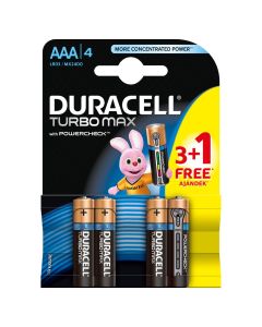 Bateri Duracell Turbo Max AAA 3+1 pc