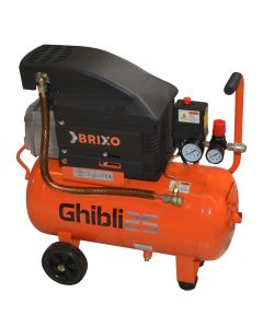 Air compressor Brixo LT.25, 8.8bar, 25 Lt tank, 2Hp, 160 lt/min, 2800 rpm