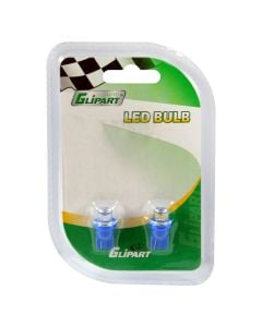 Llambë makine Glipart, 12V, W5W, 1xLED, blu, 2 pc/pako