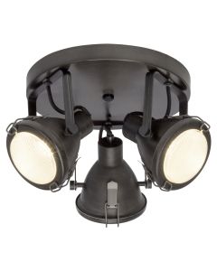 Ndricues Muri Bentli Brilliant,  3xGU10, 7 W, 32x19.5x29.5 cm, ngjyrë të zezë, metal/xham, IP20
