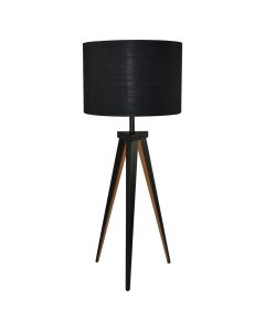 Ndriçues tavoline Meadow Brilliant, 1xE14, 40W, H71xD29 cm, ngjyrë të zezë/ari, metal/tekstil, IP20