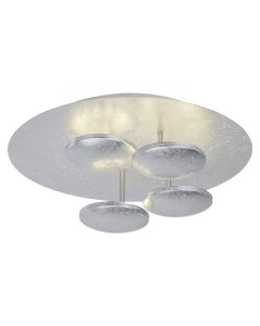 Ndricues Pllafon Pharaoh Brilliant, 30 W, 4xLED, 2150 lm, 3000K, D45x17.5 cm, metal, ngjyrë argjendi, IP20