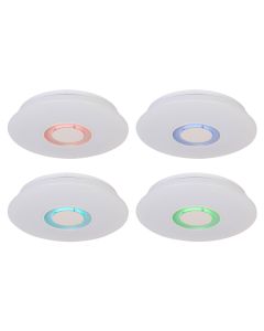 Ndricues Pllafon Donata Brilliant, 12 W, LED, 800 lm, 3000K, D36.5x7.5 cm, metal/plastik, ngjyrë të bardhë, IP20