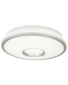 Ndricues Pllafon Efia Brilliant, 12 W, LED, 810 lm, 3000K, D34x9 cm, metal/plastik, ngjyrë argjendi, IP44