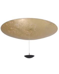 Ndriçues pllafon LED Zyan, 8.2 W, 1290 lm, 2700 K, 90x90x50 cm, metal, ngjyrë ari / zezë, IP20, i larë në flori 24 karat