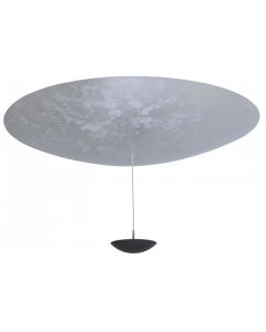 Ndriçues pllafon LED Zyan, 8.2 W, 1290 lm, 2700 K, 90x90x50 cm, metal, ngjyrë argjendi / zezë, IP20, i larë në argjend 24 karat