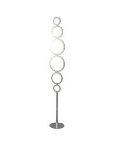 Floor Lamp, SMD LED, 32W,2500 Lm, 3000K, metal/aluminium/acrylicl, chrome, 22x19xH126 cm