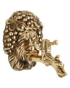 Artistic water tap with bronze decor, 1/2" M, with rosette