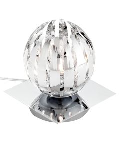 Ndriçues tavolin 'Zucca', G9,  1x28 W, H15xD13xW13 cm, metal, ngjyrë kromi, IP20