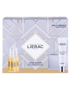Anti-wrinkle repairing serum and fluid cream-gel set, for all skin types, Lierac Cica-Filler