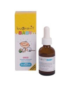 Suplement ushqimor multivitaminë me pika, Buonavit Baby