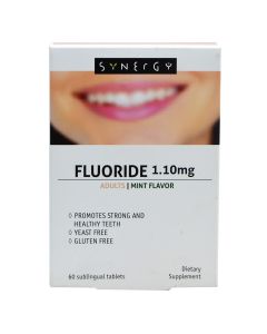 Suplement ushqimor me fluor, Fluoride Synergy, në formë tabletash që vendosen nën gjuhë