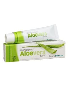 Pomadë me 100% ekstrakt të bimës Aloe Vera, Ecobiopomada, me një veprim shërues, anti-inflamator dhe hidratues, që e bën të përshtatshme për lëkurë të thatë dhe të dëmtuar.
