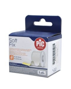Soft Fix, leukoplast per lekure sensitive. 5 Cm X 5 M.