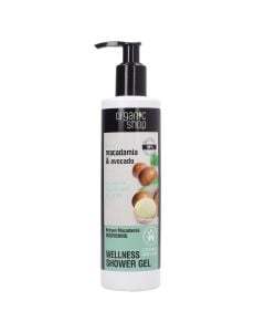 Shower gel for body skin, Kenyan Macadamia & Avocado, Organic Shop, 280 ml